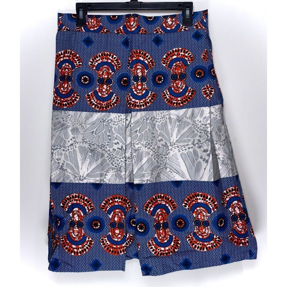 African Ankara wax print skirt size 10US